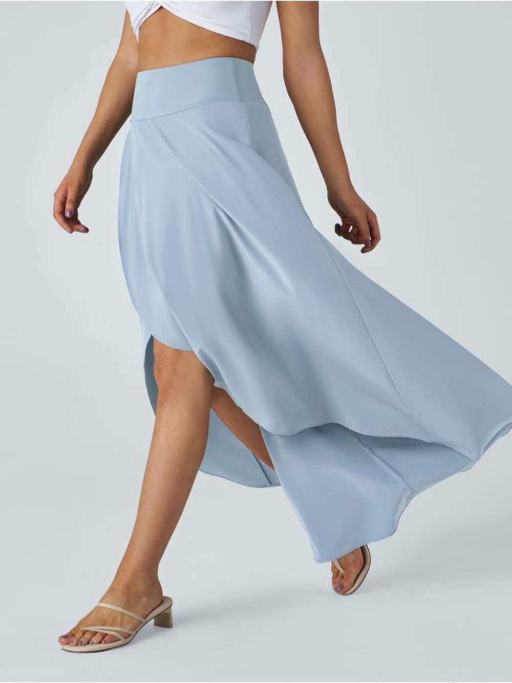 NWT Halara Breezeful High Waisted High Low Ruffle 2-in-1 Skirt, Sz M